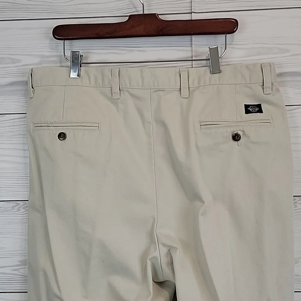 Docker Chino Pants Vintage 90s Pleated Front - Light Tan Mens Size 38